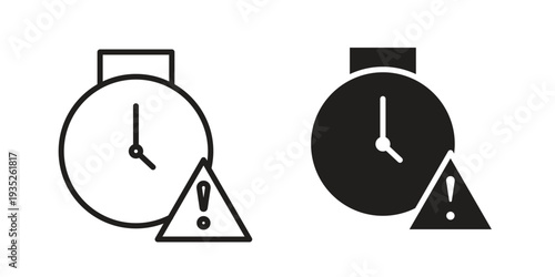 Deadline icon. Simple outline style concept. Thin line vector illustration.