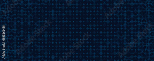 Healthcare Medtech Background Pattern Texture, Blue Plus Cross Grid On Dark Tech BG With Subtle Glow, Modern Backdrop Wallpaper For Apps, Dashboards, And Presentations. Vector Illustration