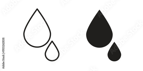 Drop icon. Simple outline style concept. Thin line vector illustration.
