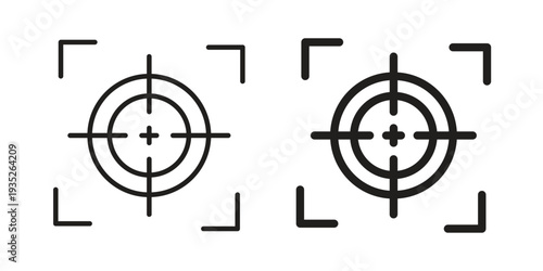 Focus icon. Simple outline style concept. Thin line vector illustration.