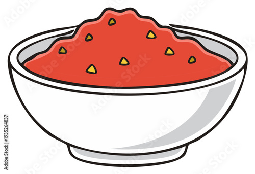 Bowl of Fresh Salsa with Chopped Vegetables