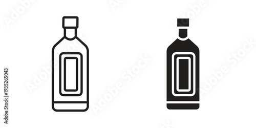 Gin icon. Simple outline style concept. Thin line vector illustration.