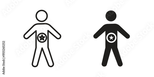 Good human icon. Simple outline style concept. Thin line vector illustration.
