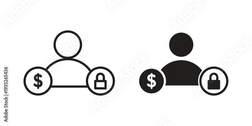 Guarantor icon. Simple outline style concept. Thin line vector illustration.