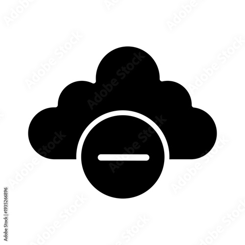 Cloud service vector icon. Cloud storage Illustration sign. Database symbol. Cloud drive logo.