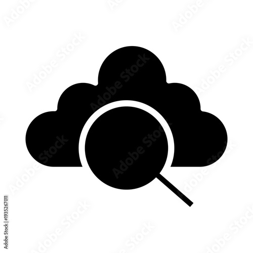 Cloud service vector icon. Cloud storage Illustration sign. Database symbol. Cloud drive logo.