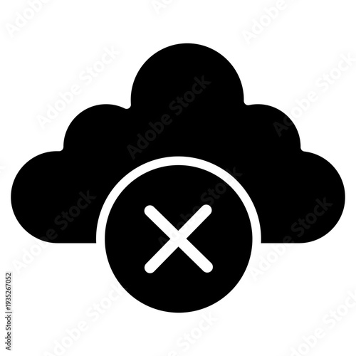 Cloud service vector icon. Cloud storage Illustration sign. Database symbol. Cloud drive logo.