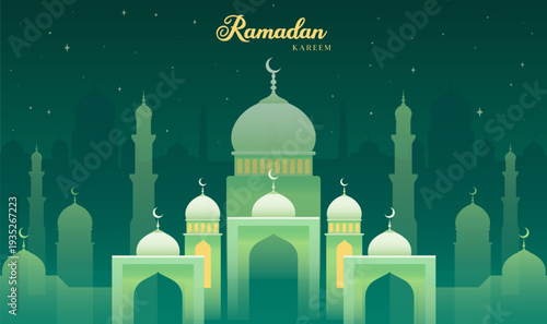 Ramadan Kareem Banner Islamic Pattern Mosque Design