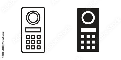 Intercom icon. Simple outline style concept. Thin line vector illustration.