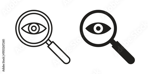 Investigation icon. Simple outline style concept. Thin line vector illustration.