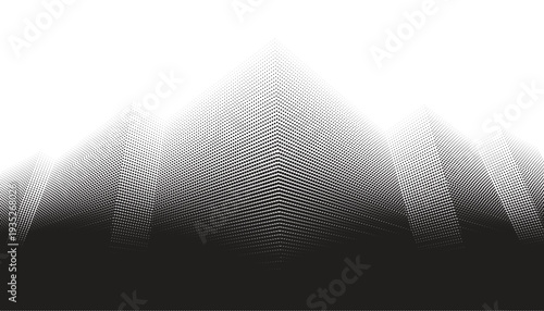 Abstract Modern Minimalist Halftone Landscape Illustration
