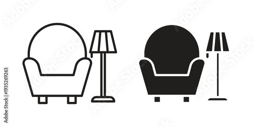 Lounge icon. Simple outline style concept. Thin line vector illustration.