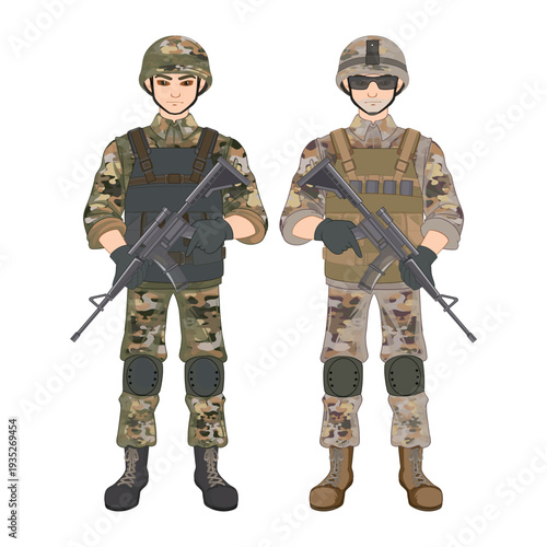 A soldier in green camouflage uniform holding a rifle during military combat training