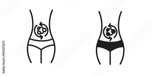 Metabolism icon. Simple outline style concept. Thin line vector illustration.