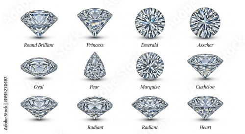 Sparkling diamond cuts for luxury jewelry and engagement rings