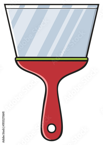 Cartoon Putty Knife Scraper Tool Vector Illustration for Home Improvement