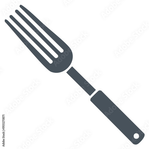 Modern kitchen fork cooking utensil icon for dining food preparation serving meals vector