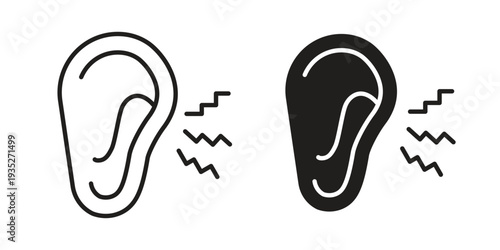 Otitis icon. Simple outline style concept. Thin line vector illustration.