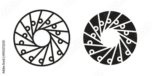 Perpetual motion icon. Simple outline style concept. Thin line vector illustration.