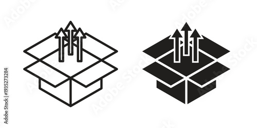 Product release icon. Simple outline style concept. Thin line vector illustration.