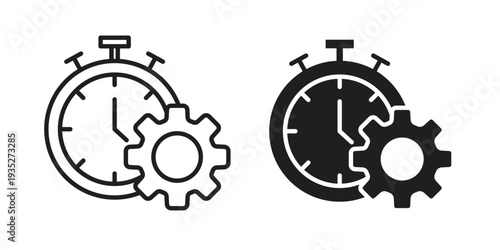 Productivity icon. Simple outline style concept. Thin line vector illustration.