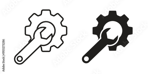 Productivity tools icon. Simple outline style concept. Thin line vector illustration.