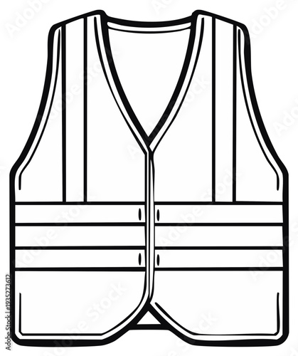 Safety vest graphic illustration Hi vis clothing personal protective equipment