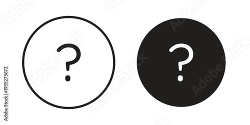 Question icon. Simple outline style concept. Thin line vector illustration.