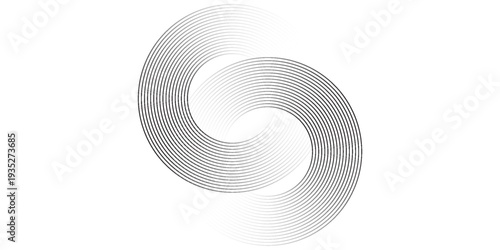 Circle lines abstract vector background. Minimal geometric circular dark blue pattern. Technology design concept. Modern shiny rounded lines banner