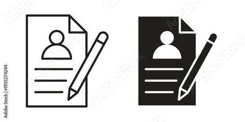 Registration icon. Simple outline style concept. Thin line vector illustration.