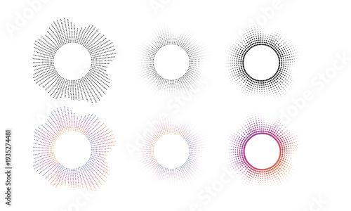 円形サウンドウェーブ・イコライザーエフェクトセット