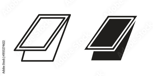 Roof window icon. Simple outline style concept. Thin line vector illustration.