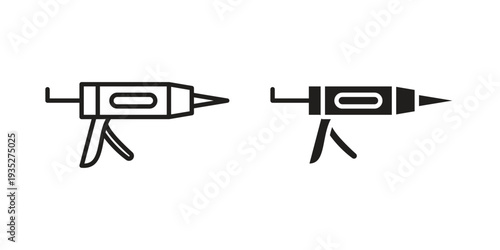 Sealants gun icon. Simple outline style concept. Thin line vector illustration.