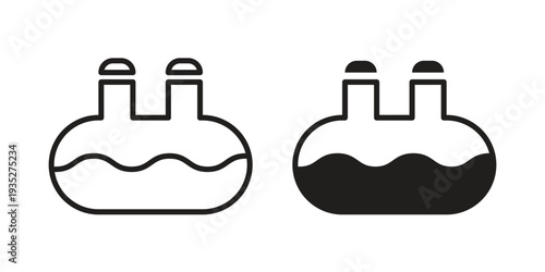 Sewerage tank icon. Simple outline style concept. Thin line vector illustration.