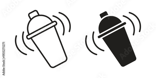 Shaker icon. Simple outline style concept. Thin line vector illustration.