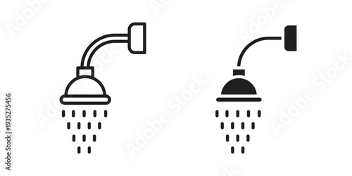 Shower head icon. Simple outline style concept. Thin line vector illustration.