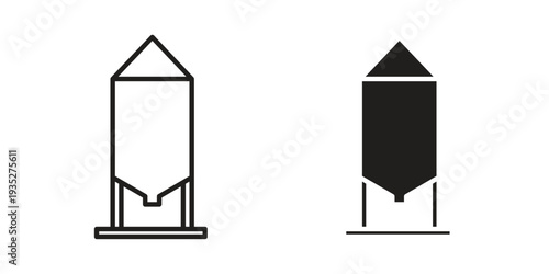 Silo icon. Simple outline style concept. Thin line vector illustration.