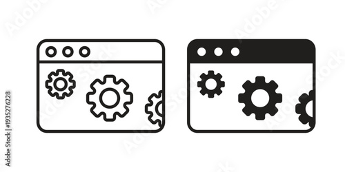 Software icon. Simple outline style concept. Thin line vector illustration.