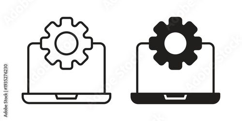 Software Engineering icon. Simple outline style concept. Thin line vector illustration.