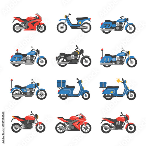 Diverse Motorcycle and Scooter Vehicle Collection