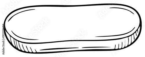 Outlined illustration of a capsule, dietary supplement, or pill.