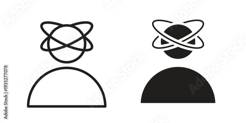 Stress icon. Simple outline style concept. Thin line vector illustration.