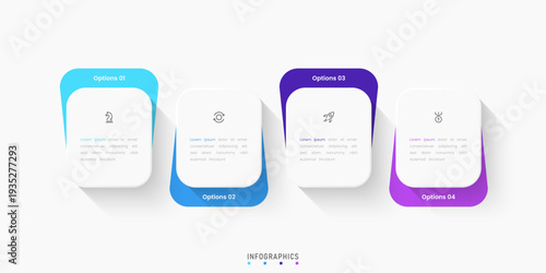 Vector Infographic label design template with icons and 4 options or steps. Can be used for process diagram, presentations, workflow layout, banner, flow chart, info graph.