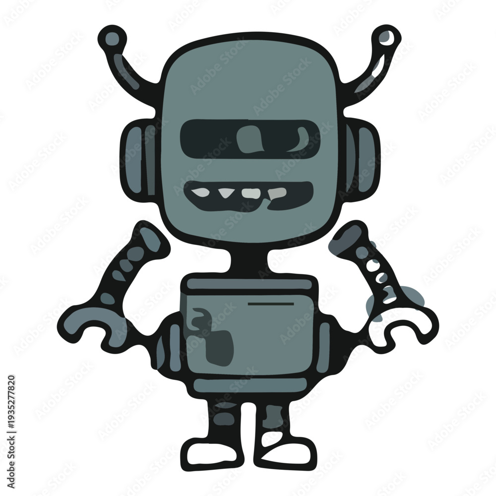 Fototapeta premium Cute Retro Robot Illustration