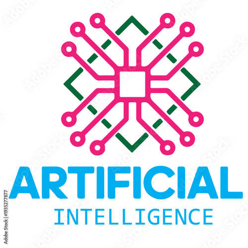 Artificial Intelligence and Technology Digital Logo Concept