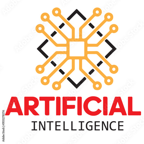 Artificial Intelligence and Technology Digital Logo Concept
