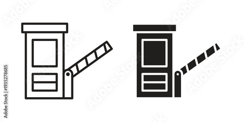 Toll road icon. Simple outline style concept. Thin line vector illustration.
