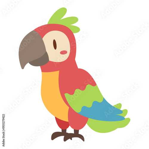 Birds (Parrot) illustration is suitable for animal or pets.