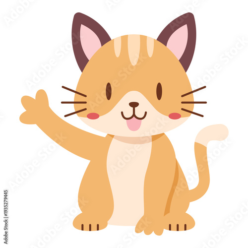 Cat illustration is suitable for animal or pets.