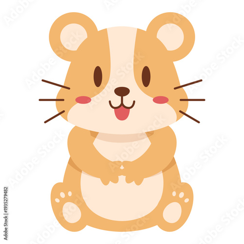 Hamster illustration is suitable for animal or pets.